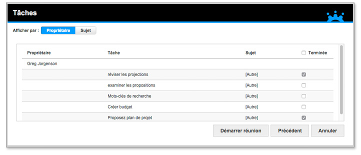 Assignez des tâches de préparation aux participants